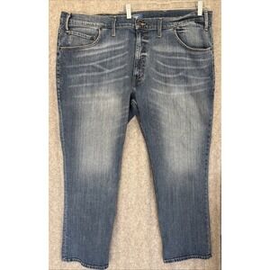 The Foundry Denim Jeans Men's 48x30 Light Medium Wash Straight Leg Classic Fit